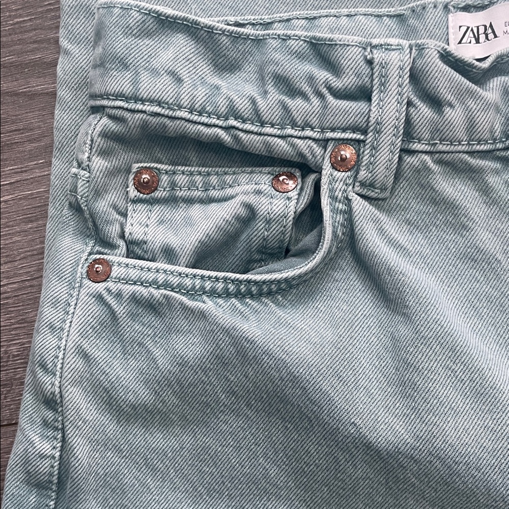 ZARA high wasted five buttons straight leg jeans - Picture 6 of 12
